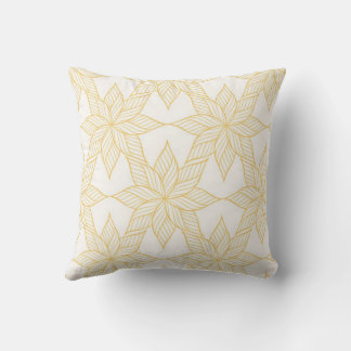 Seamless Flower Design Throw Pillow