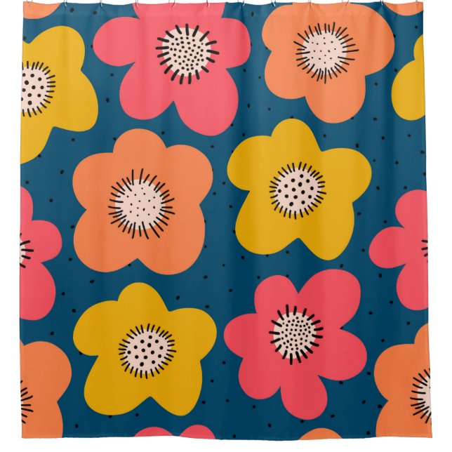 Seamless flower pattern. Bold florals Scandinavian (Front)