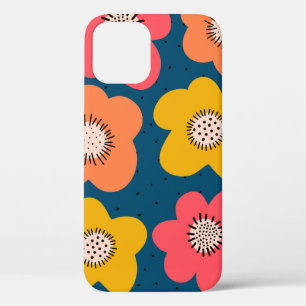 Seamless flower pattern. Bold florals Scandinavian iPhone 12 Case