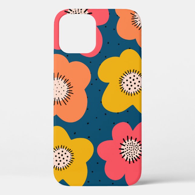 Seamless flower pattern. Bold florals Scandinavian Case-Mate iPhone Case (Back)