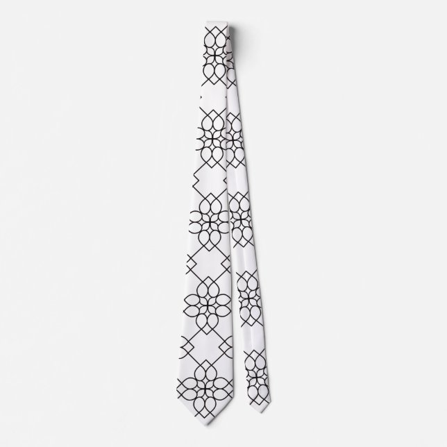 Seamless flower pattern on neck tie (Front)