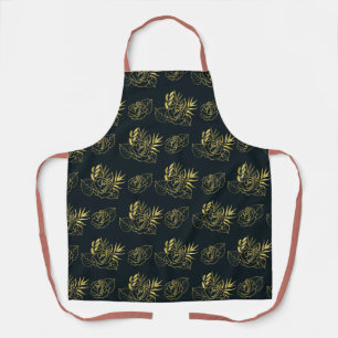 Seamless Flower Pattern With Leaves Apron