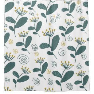 Seamless flowers background in Scandinavian style.