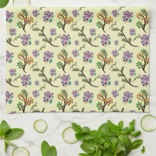 Seamless Forest Leaves Pattern Dark Botanical Natu Kitchen Towel