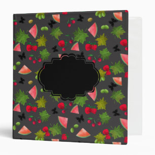Seamless Fresh Fruits Berries Watercolor Cartoon C Binder