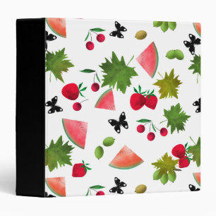 Seamless Fresh Fruits Berries Watercolor Cartoon C Binder