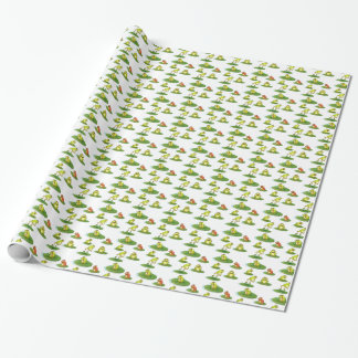 Seamless frogs wrapping paper