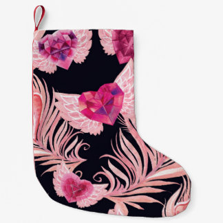 Seamless Gentle Watercolor Valentine's Pattern Small Christmas Stocking