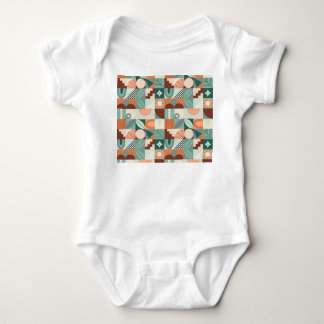 Seamless geometric, abstract mosaic pattern. baby bodysuit
