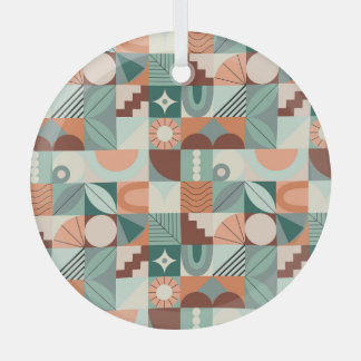 Seamless geometric, abstract mosaic pattern. glass ornament