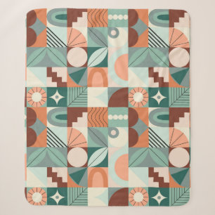 Seamless geometric, abstract mosaic pattern. sherpa blanket