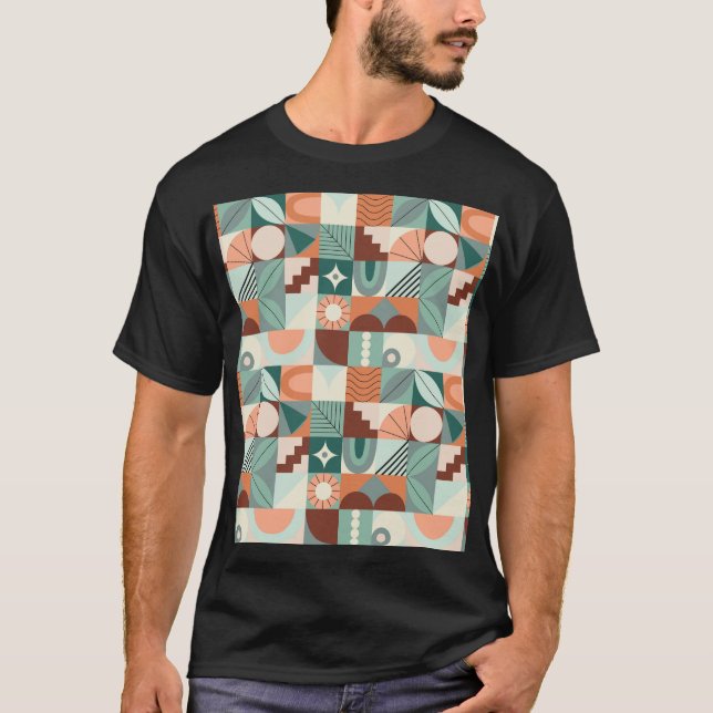 Seamless geometric, abstract mosaic pattern. T-Shirt (Front)