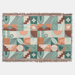 Seamless geometric, abstract mosaic pattern. throw blanket