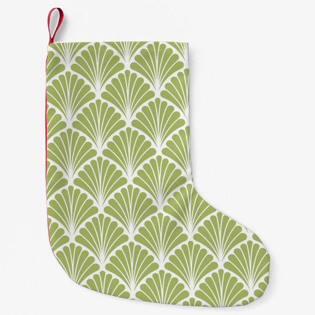 Seamless Geometric Art Deco Pattern. Abstract vint Small Christmas Stocking (Front)