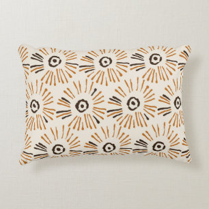 Seamless geometric batik floral pattern autumn  accent pillow