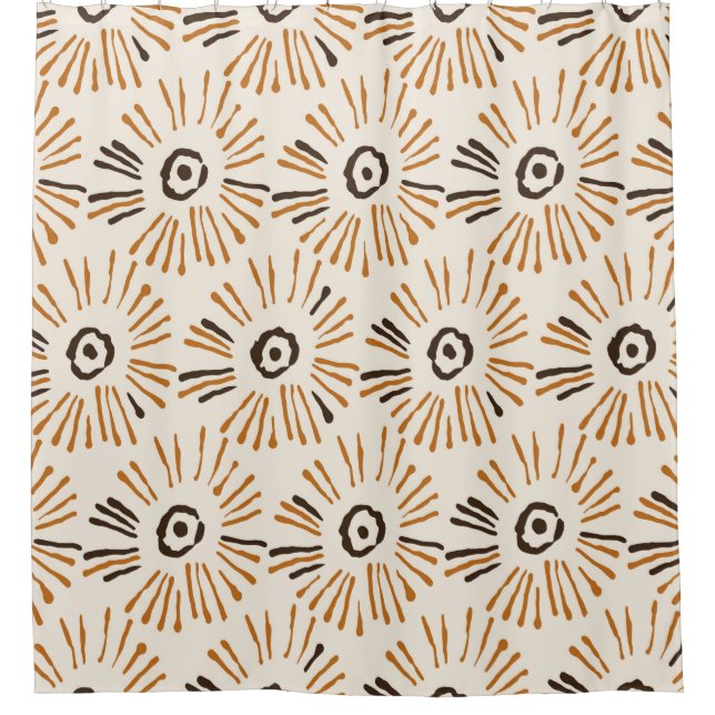 Seamless geometric batik floral pattern on autumn  (Front)