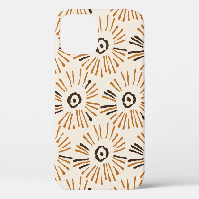 Seamless geometric batik floral pattern on autumn  Case-Mate iPhone case (Back)