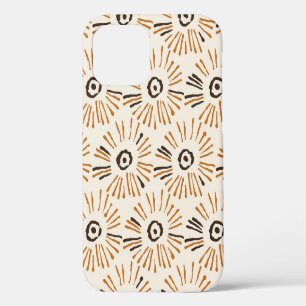 Seamless geometric batik floral pattern on autumn  iPhone 12 case