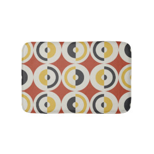 Seamless Geometric Colourful Circles Pattern Bath Mat