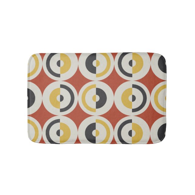 Seamless Geometric Colourful Circles Pattern Bath Mat (Front)