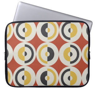 Seamless Geometric Colourful Circles Pattern Laptop Sleeve