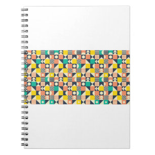 seamless geometric colourful pattern notebook