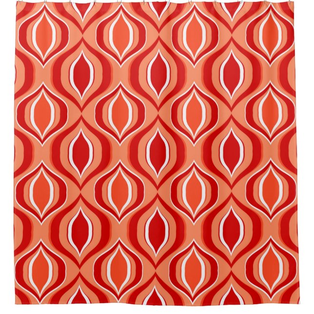 Seamless geometric ethnic pattern. Red, brown orna (Front)