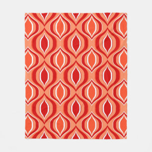 Seamless geometric ethnic pattern. Red, brown orna Fleece Blanket