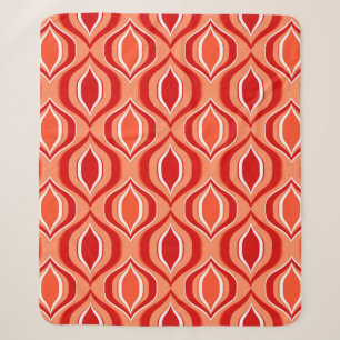 Seamless geometric ethnic pattern. Red, brown orna Sherpa Blanket