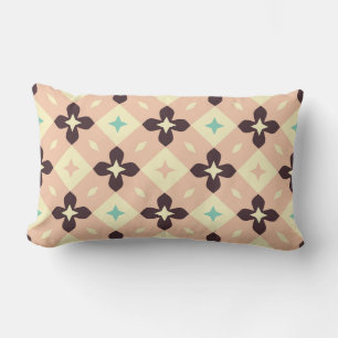 Seamless geometric floral pattern lumbar pillow