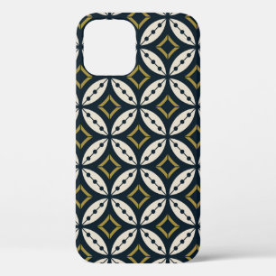 Seamless geometric flowers: colourful pattern. iPhone 12 case