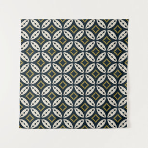 Seamless geometric flowers: colourful pattern. tapestry