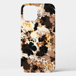 Seamless geometric flowers pattern, floral print.p iPhone 12 case
