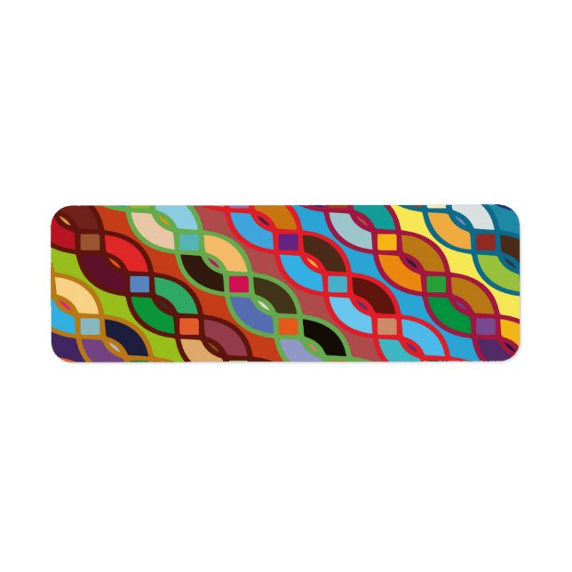 Seamless Geometric Multicolor Chain Pattern (Front)
