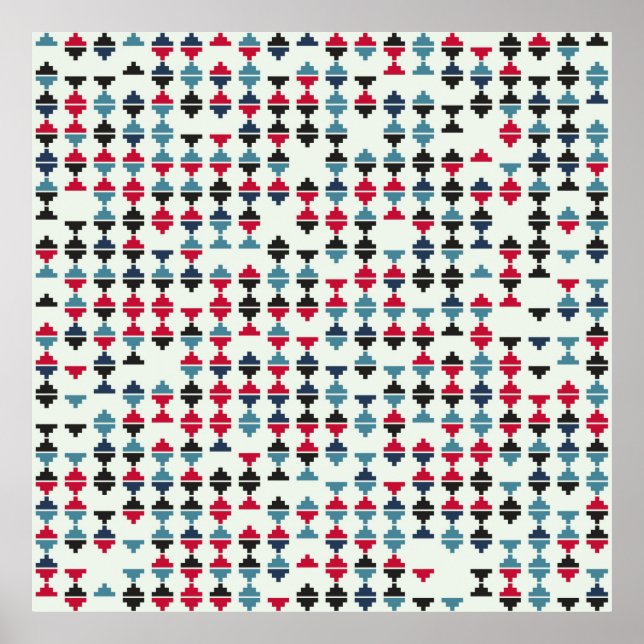 Seamless geometric pattern design illustrationabst poster (Front)