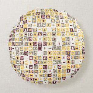 Seamless geometric pattern design illustrationabst round pillow