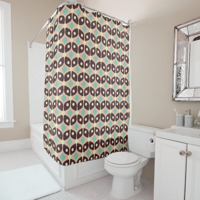 Seamless geometric pattern in dark brown leaf  (In Situ)