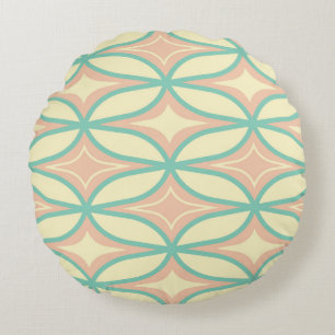 Seamless geometric pattern in diamond shapes Round Pillow