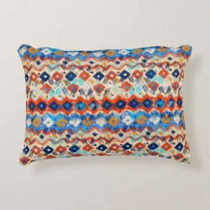 Seamless geometric pattern in ethnic accent pillow