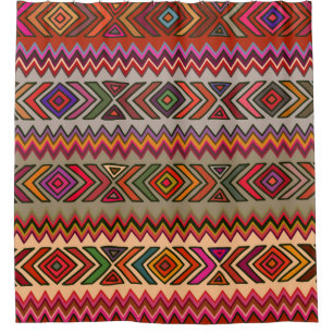 Seamless geometric pattern in ethnic style with rh