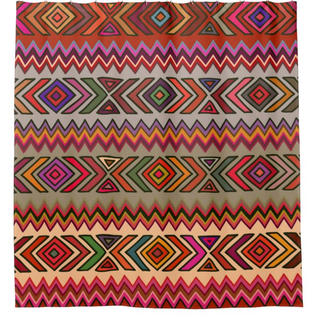 Seamless geometric pattern in ethnic style with rh (Front)