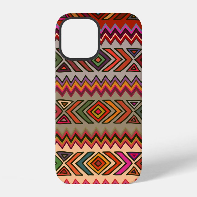 Seamless geometric pattern in ethnic style with rh iPhone case (Back)