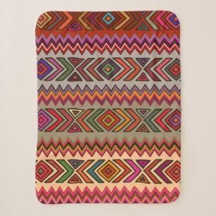 Seamless geometric pattern in ethnic style with rh sherpa blanket
