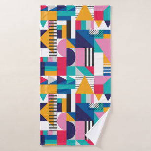 Seamless geometric pattern in modern abstract styl bath towel
