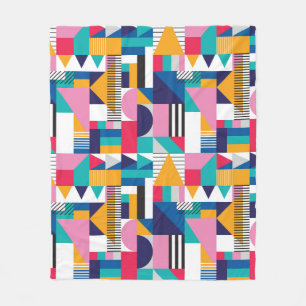 Seamless geometric pattern in modern abstract styl fleece blanket