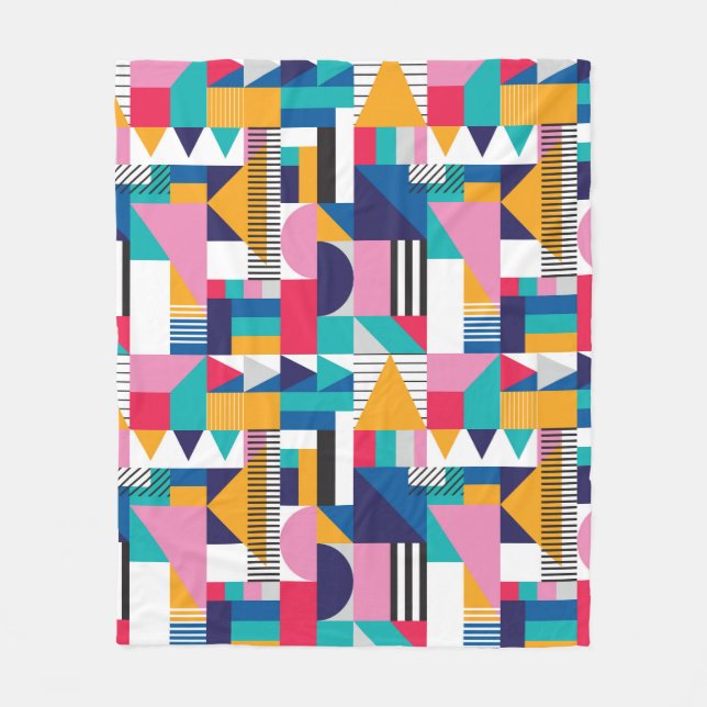 Seamless geometric pattern in modern abstract styl fleece blanket (Front)