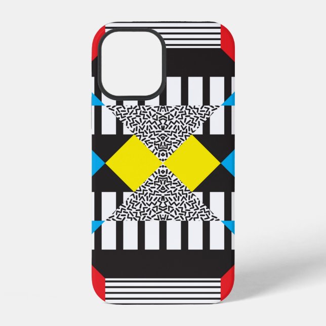 Seamless geometric pattern in modern abstract styl iPhone case (Back)