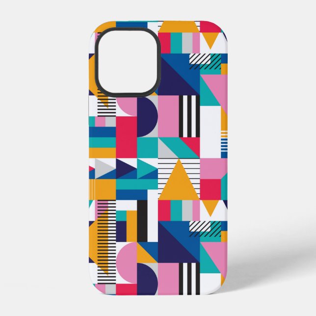 Seamless geometric pattern in modern abstract styl iPhone case (Back)