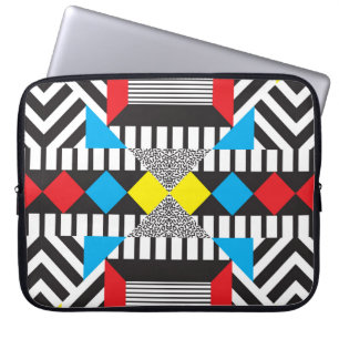 Seamless geometric pattern in modern abstract styl laptop sleeve