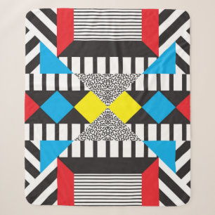 Seamless geometric pattern in modern abstract styl sherpa blanket
